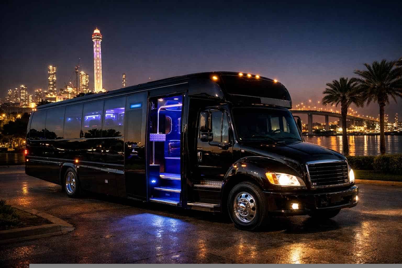 Black Party Bus Rental Near Me Texas City TX