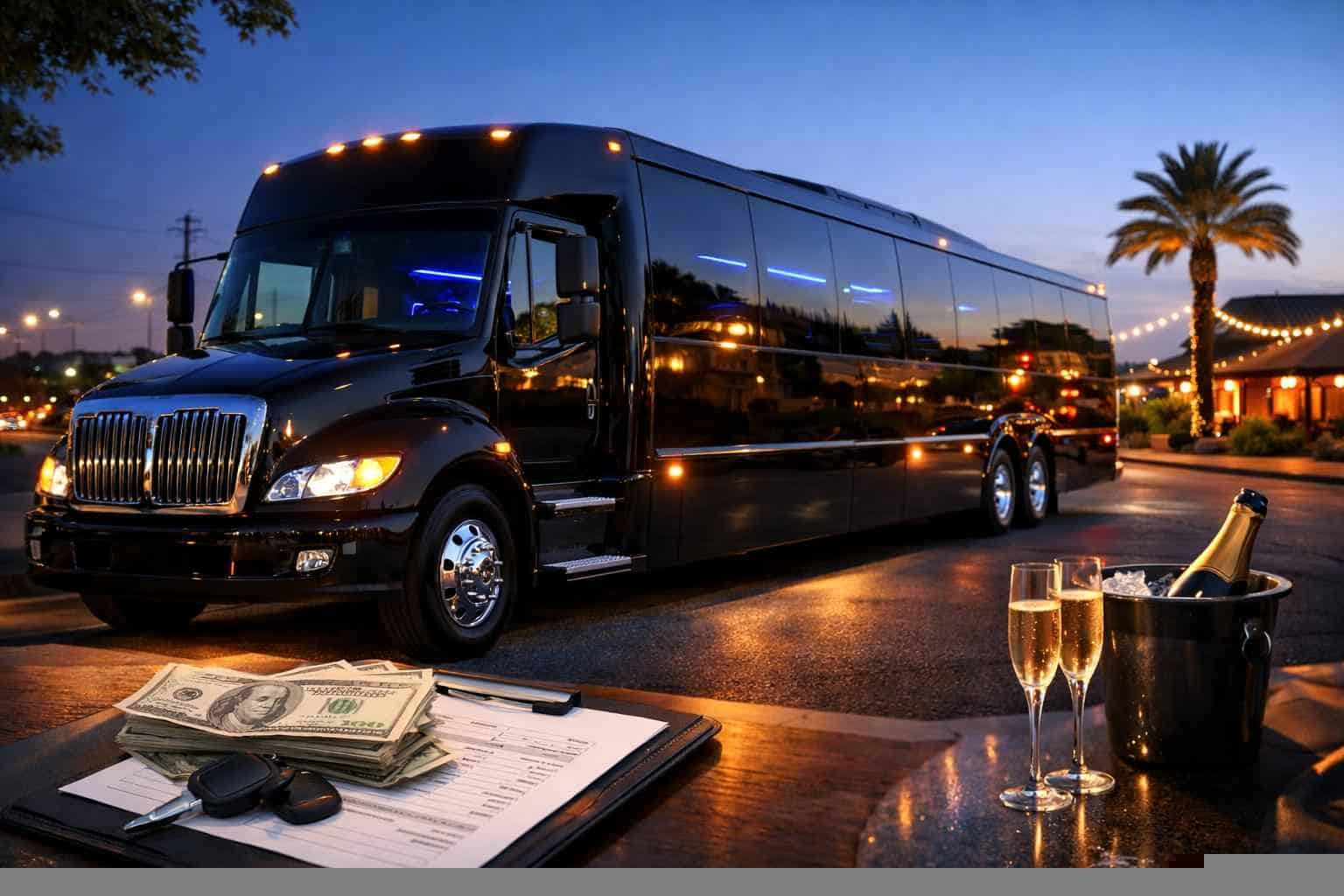 Black Party Bus Rental Prices in Deer Park TX