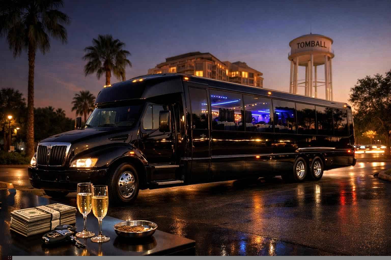 Black Party Bus Rental Prices in Tomball TX