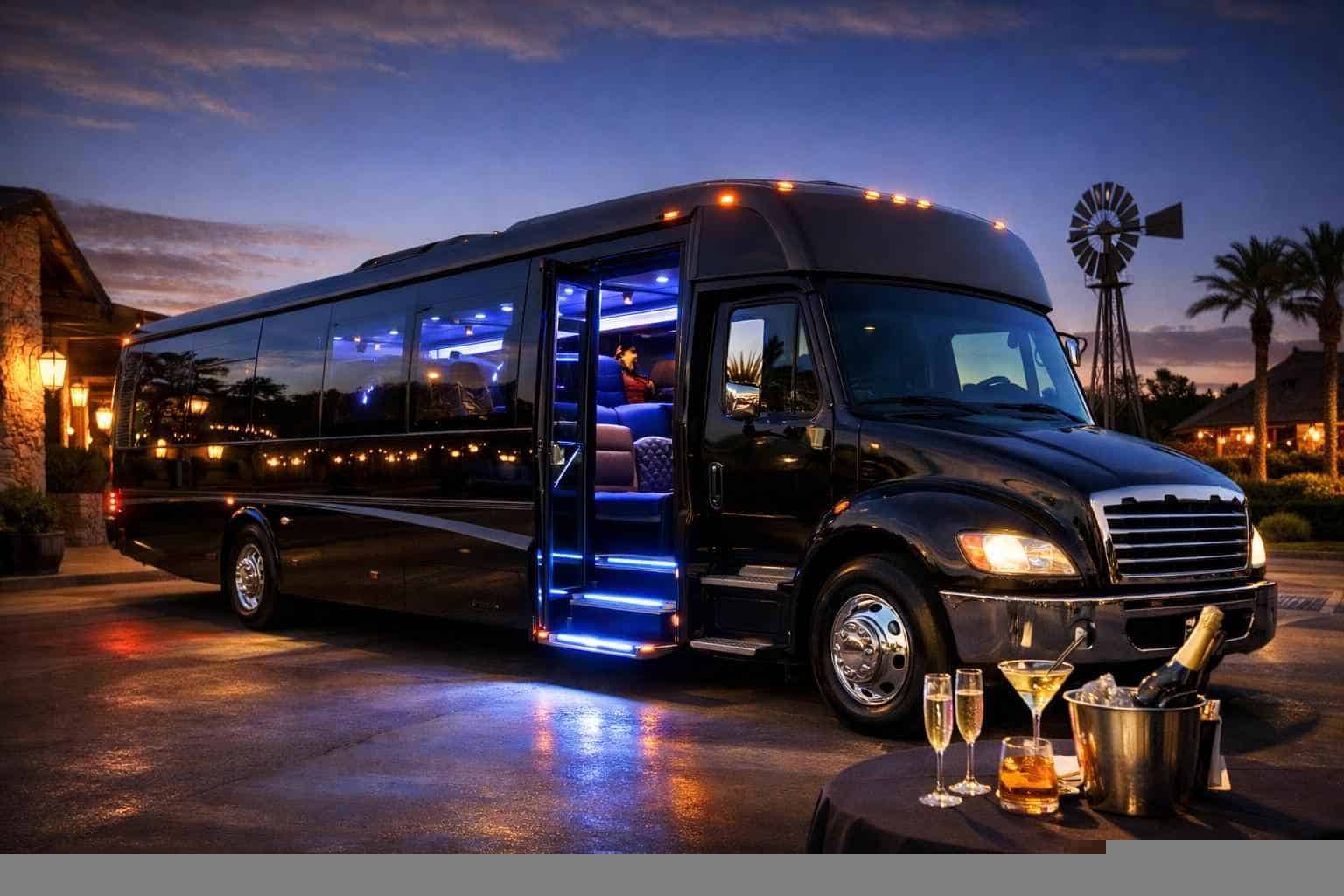 Black Party Bus Rental Tomball TX