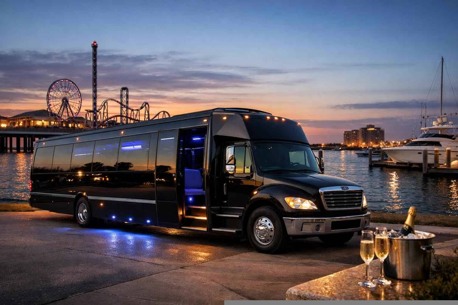 Black Party Bus Service Galveston TX