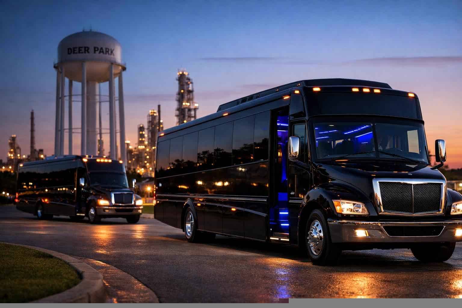 Black Party Buses in Deer Park Texas