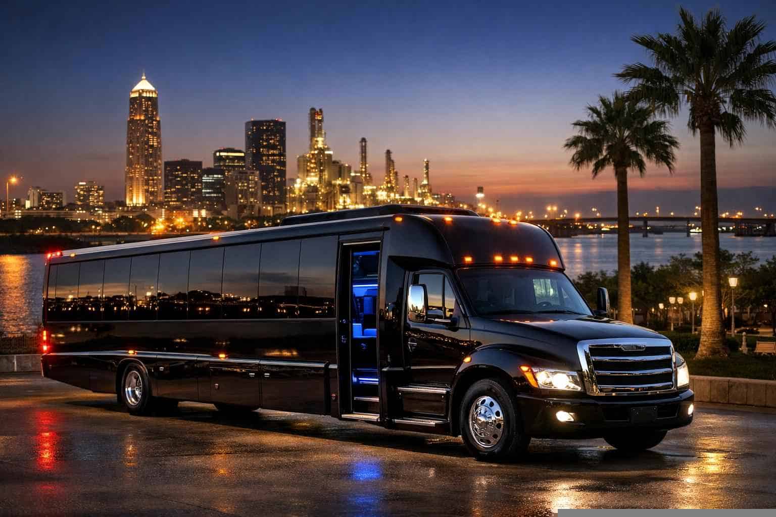 Black Party Buses in Texas City Texas