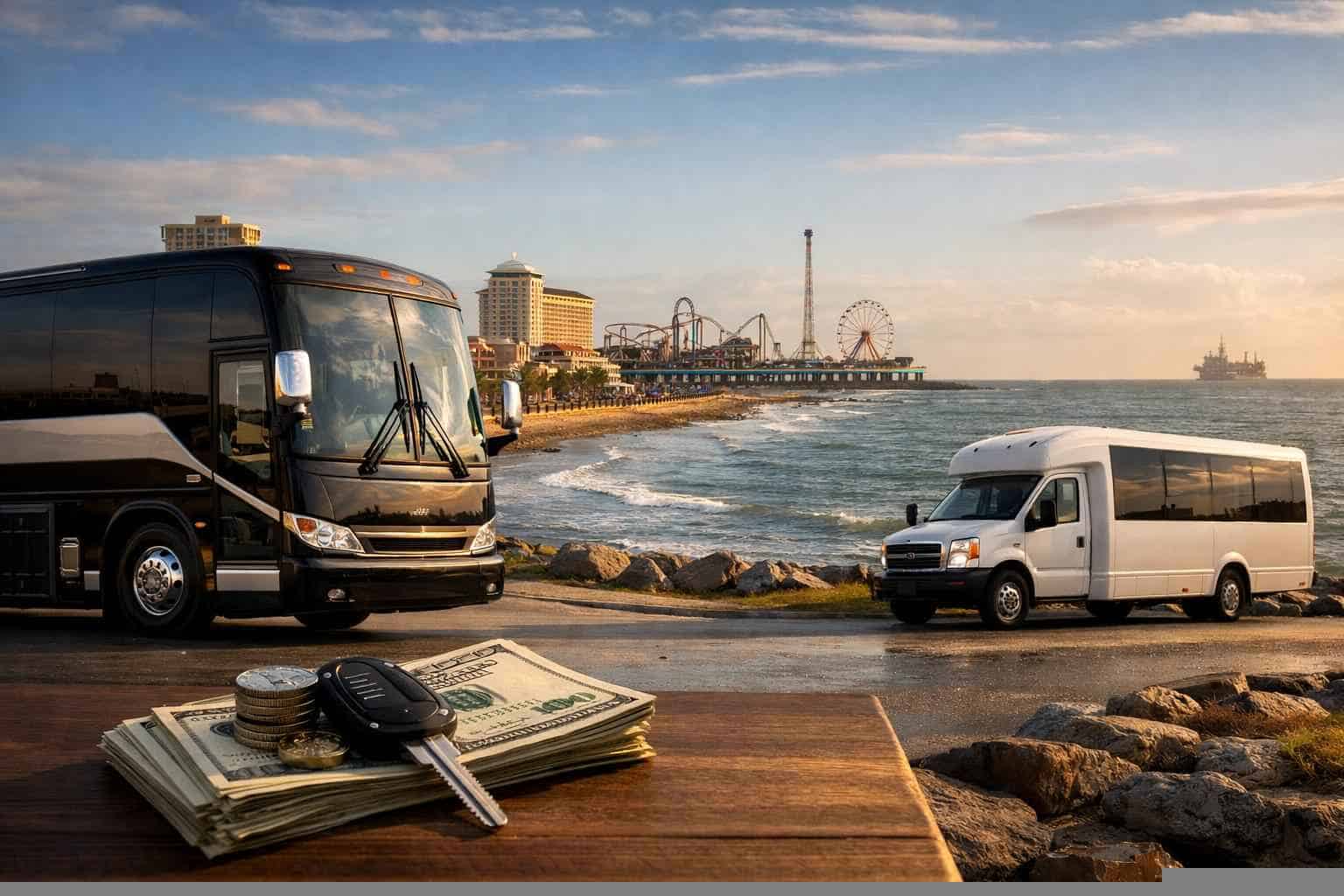 Bus Rental Prices in Galveston TX