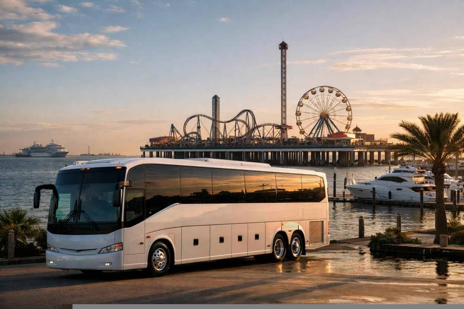 Charter Bus Rental Galveston TX