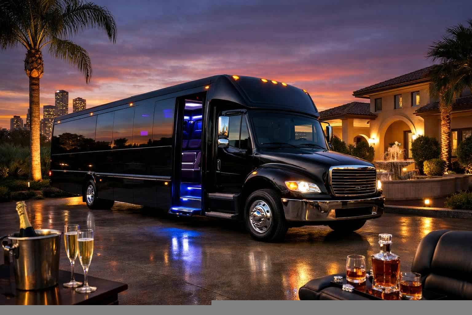 Deer Park Texas Black Party Bus Rental