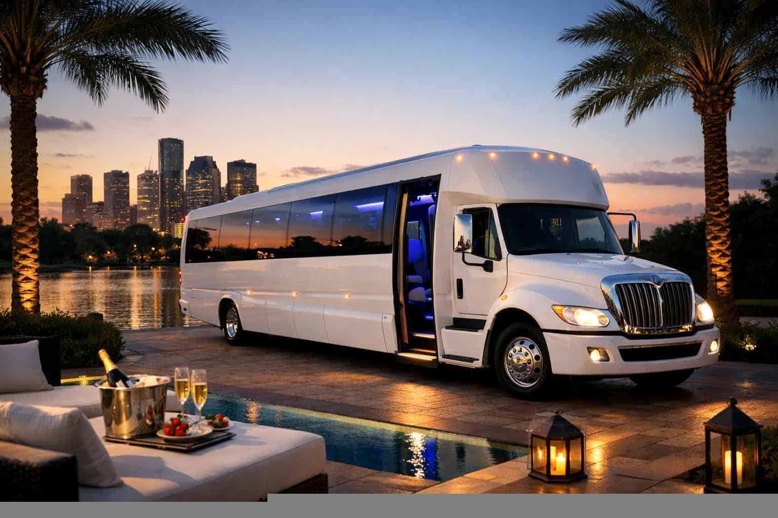 Deer Park Texas White Party Bus Rental