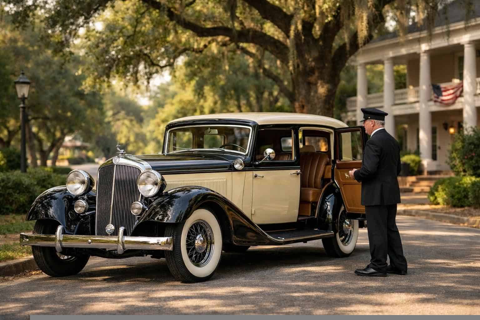 Friendswood Texas Antique Vehicle Rental with Driver