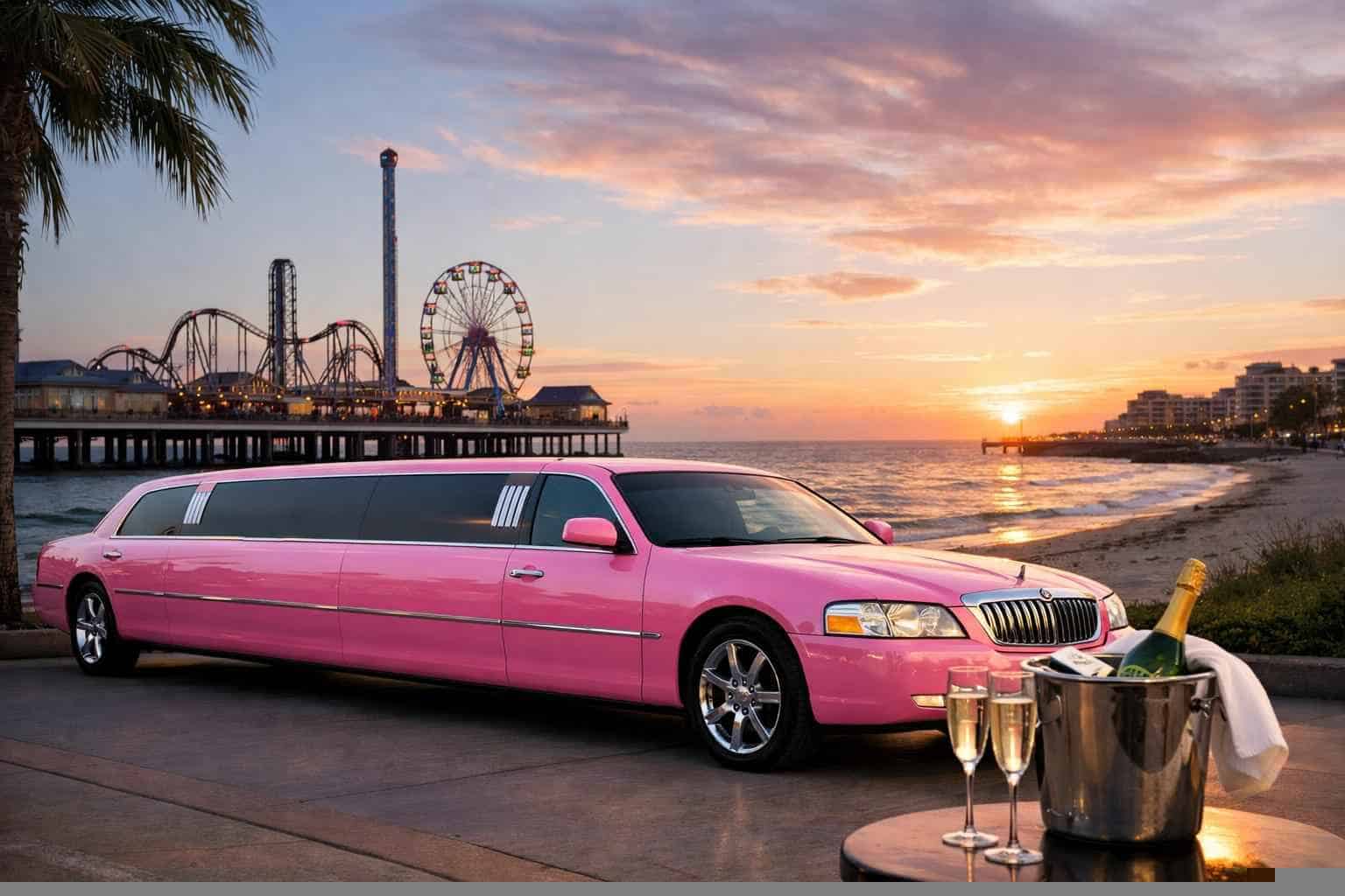 Galveston Texas Pink Limo Rental