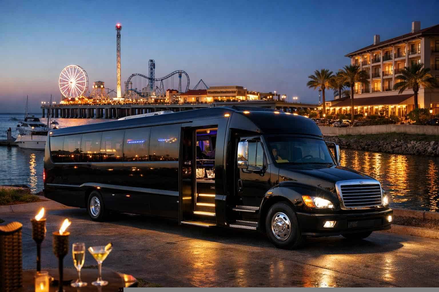 Limo Bus Rental Galveston TX