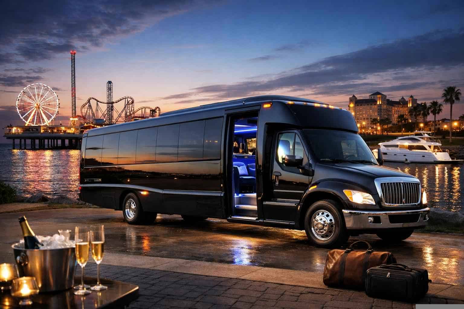 Limo Bus Rental in Galveston Texas