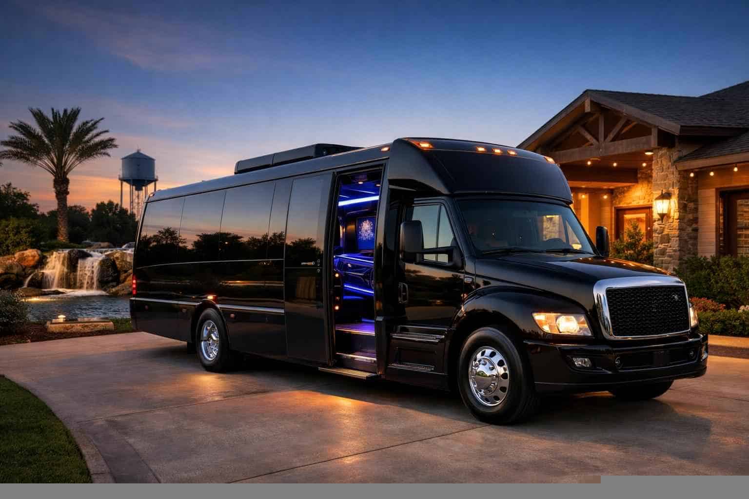 Limo Bus Rental Near Me Friendswood TX