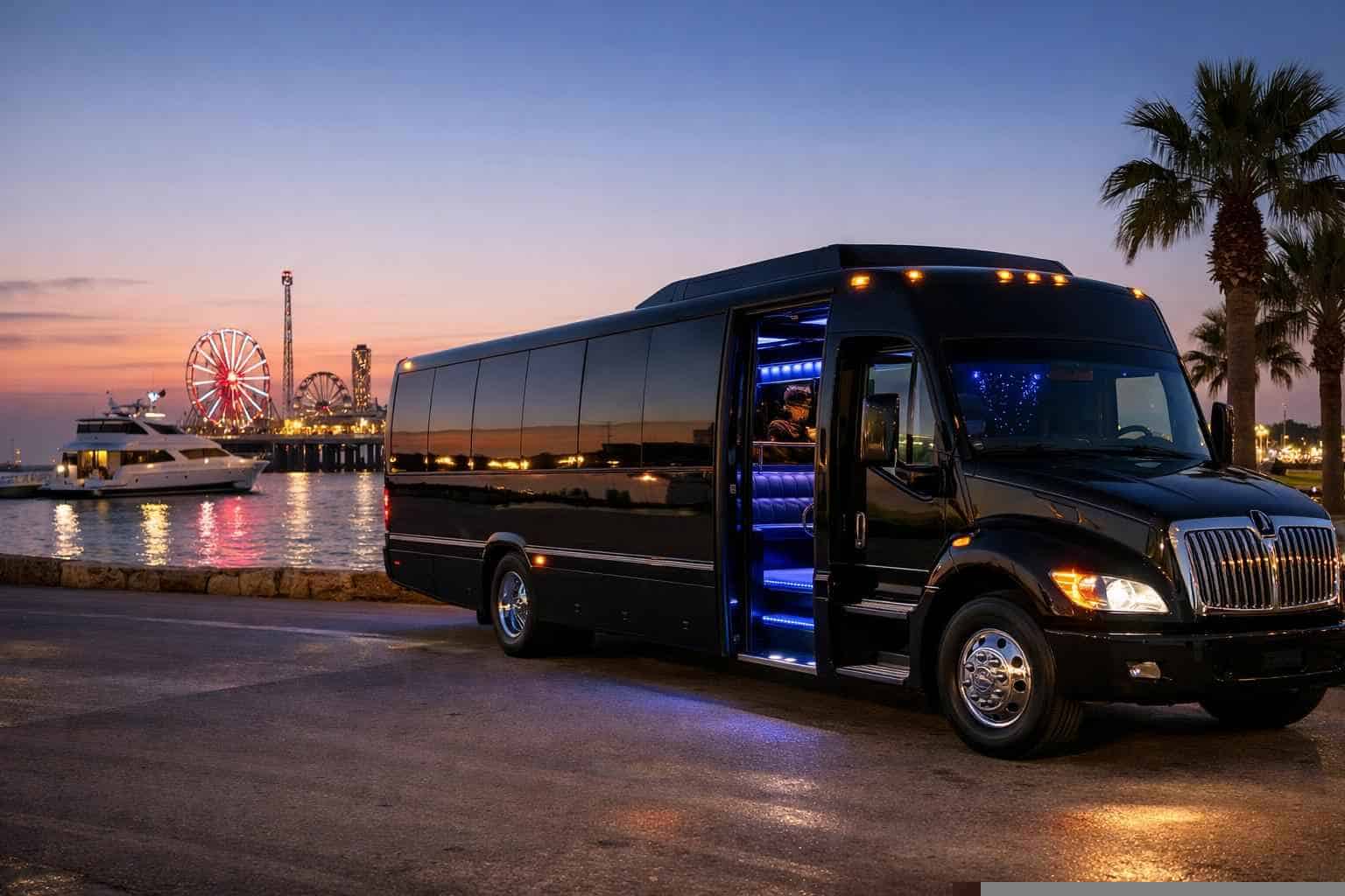 Limo Bus Rental Near Me Galveston TX