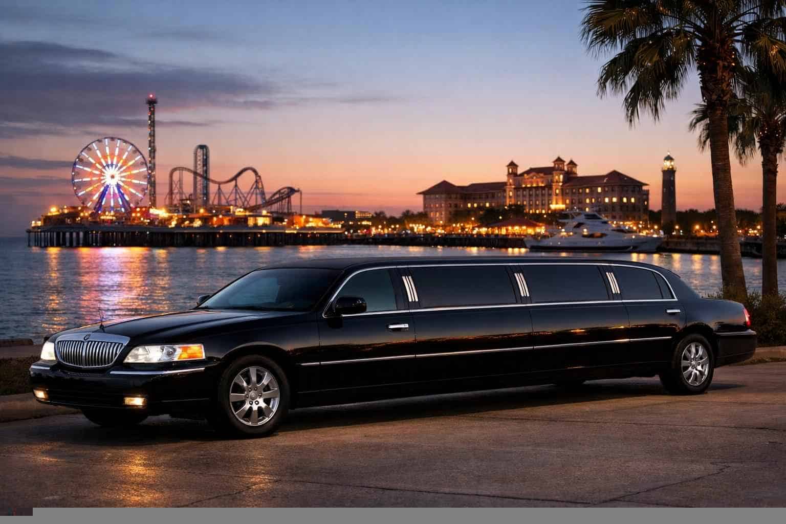 Luxury Black Limo Rental in Galveston Texas