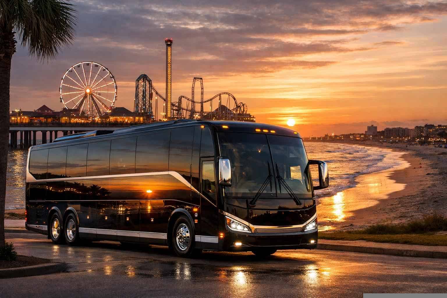 Luxury Bus Rental in Galveston Texas