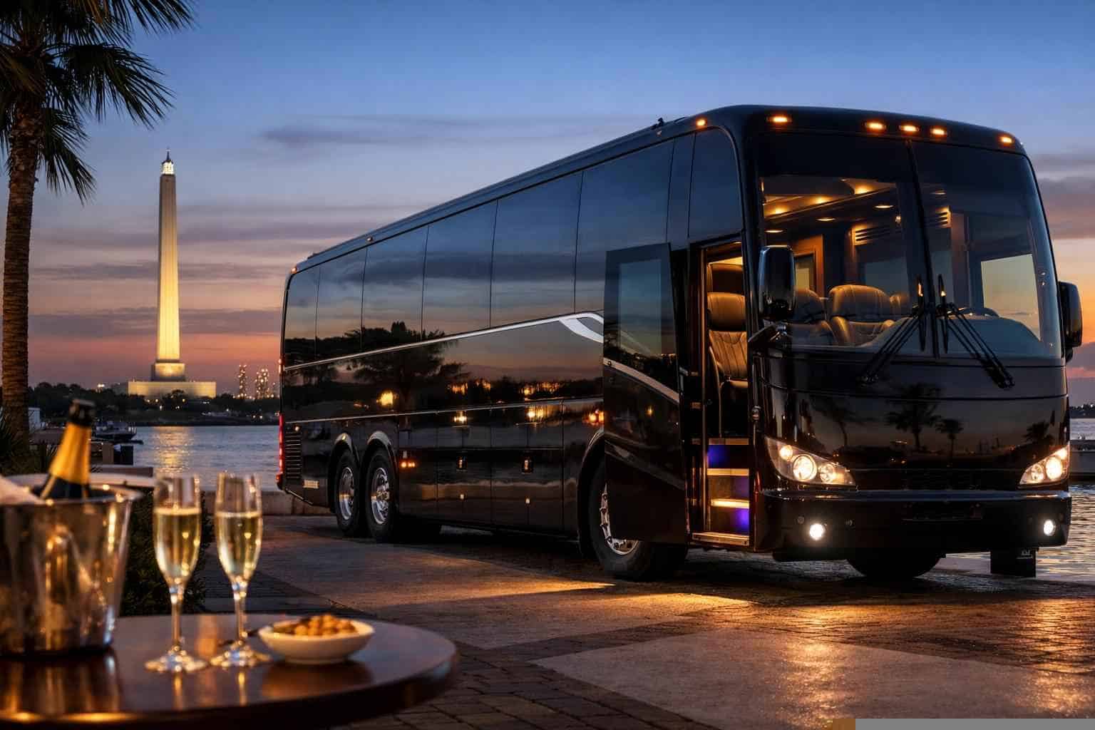 Luxury Charter Bus Rental in La Porte Texas