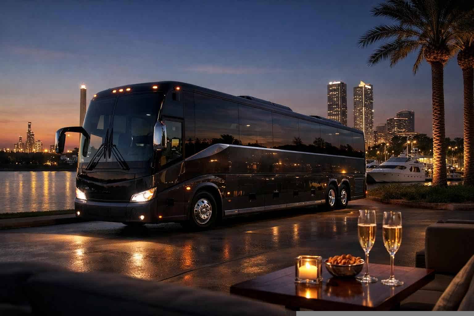 Luxury Charter Bus Rental in Texas City Texas