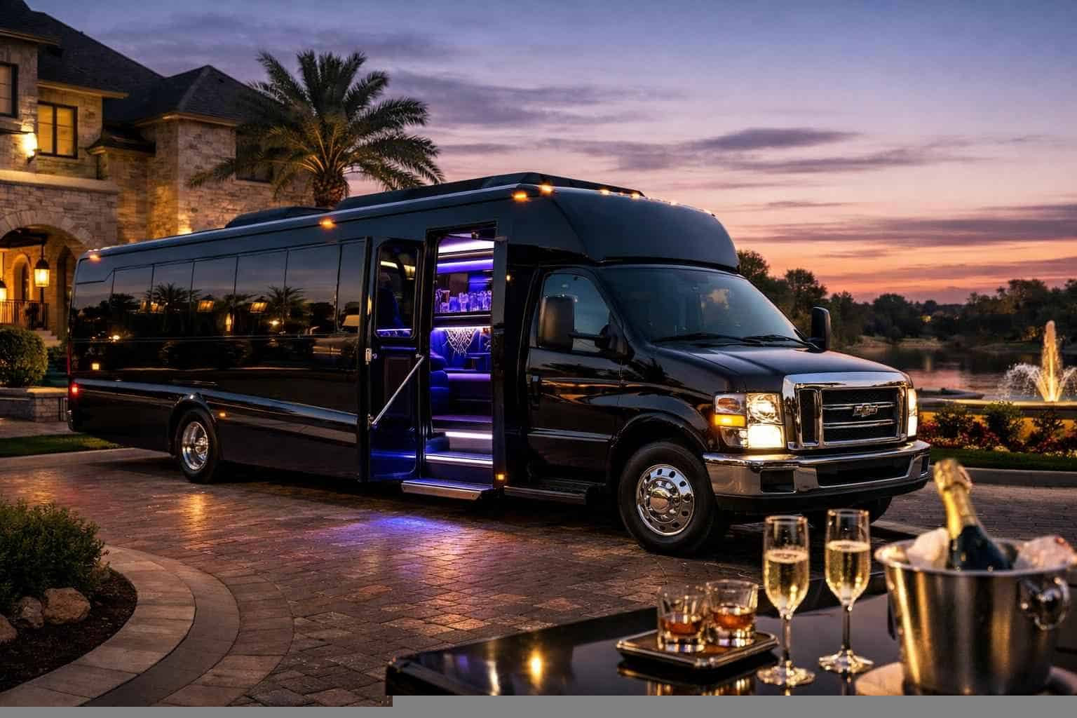 Luxury Limo Bus Rental in Friendswood Texas