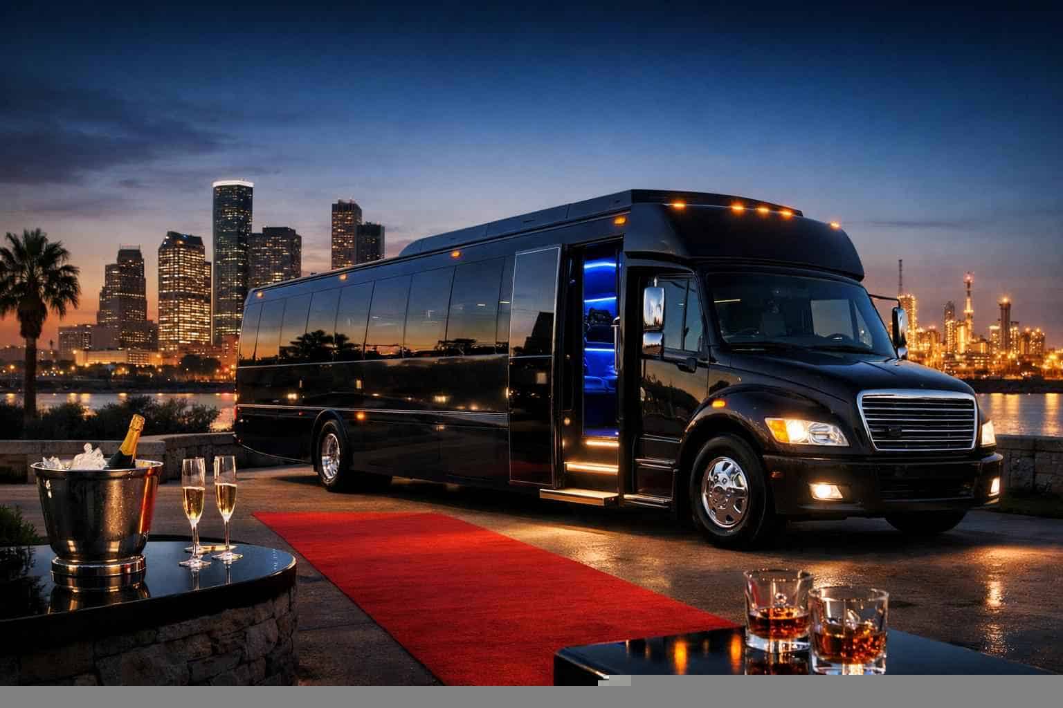 Luxury Limo Bus Rental in Texas City Texas