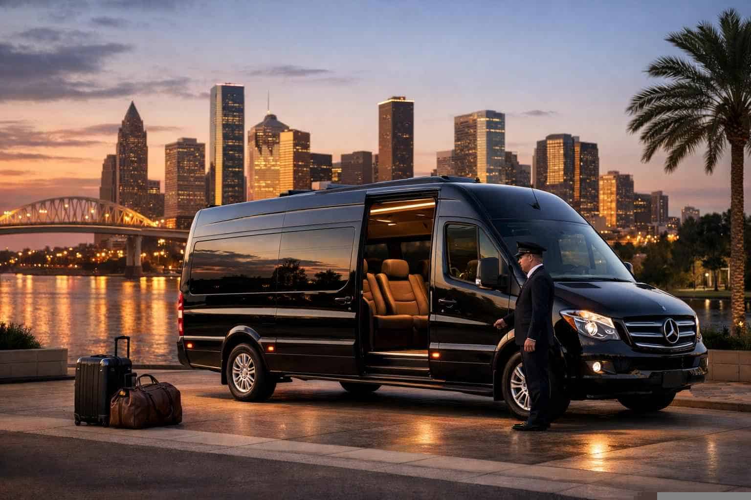 Luxury Passenger Van With Driver In Texas City Texas