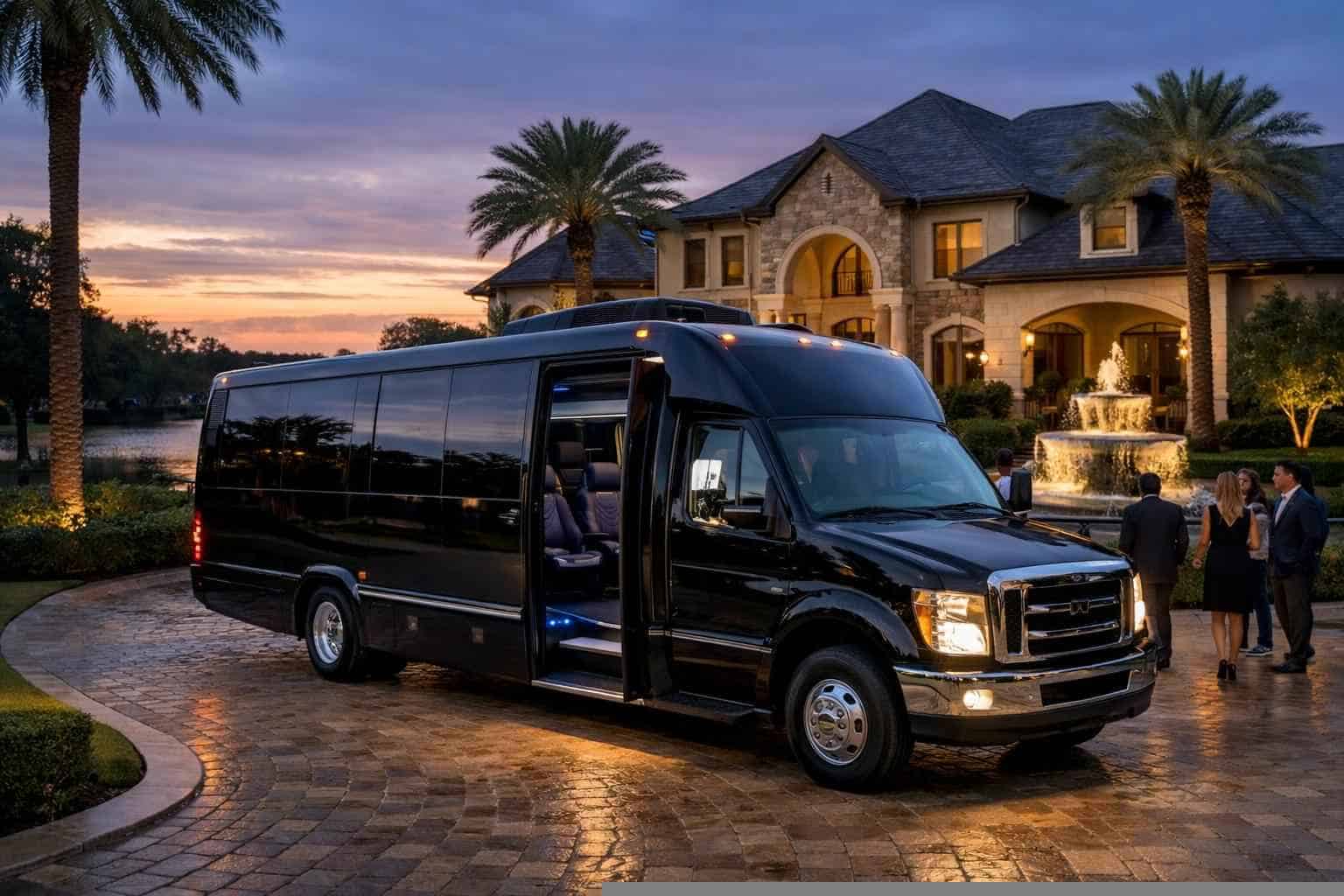 Luxury Shuttle Bus Rental in Friendswood Texas