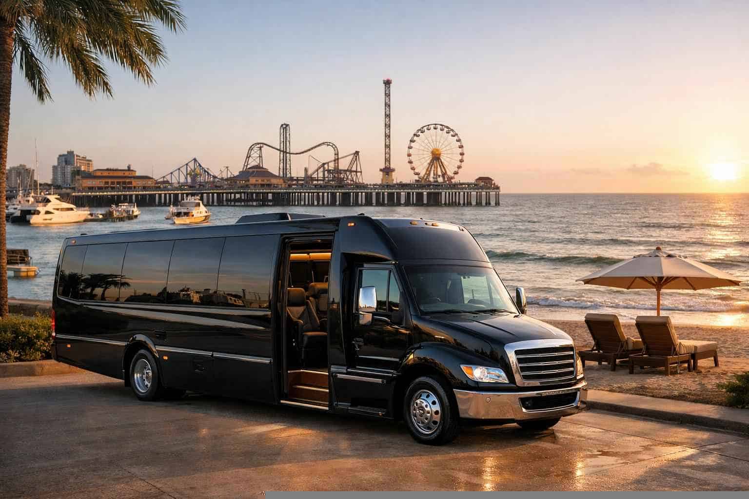 Luxury Shuttle Bus Rental In Galveston Texas