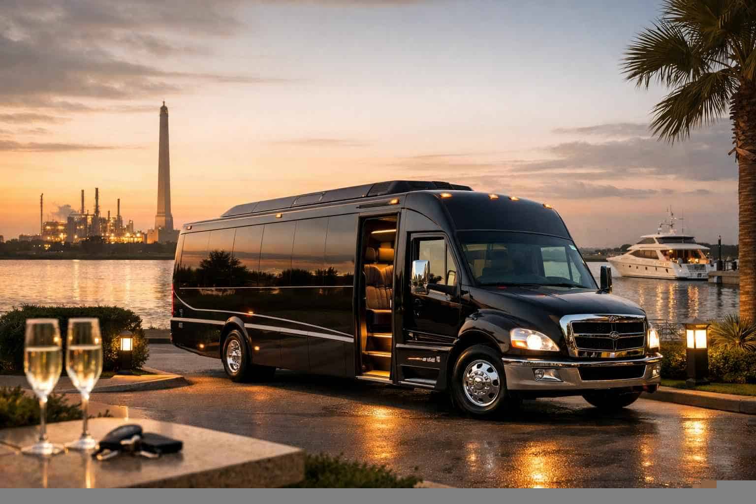 Luxury Shuttle Bus Rental in La Porte Texas