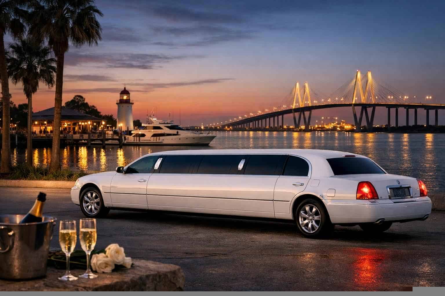 Luxury White Limo Rental in La Porte Texas