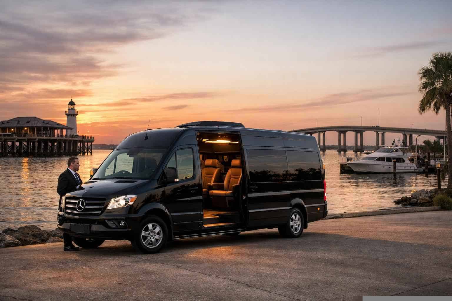 Passenger Van with Driver in La Porte Texas