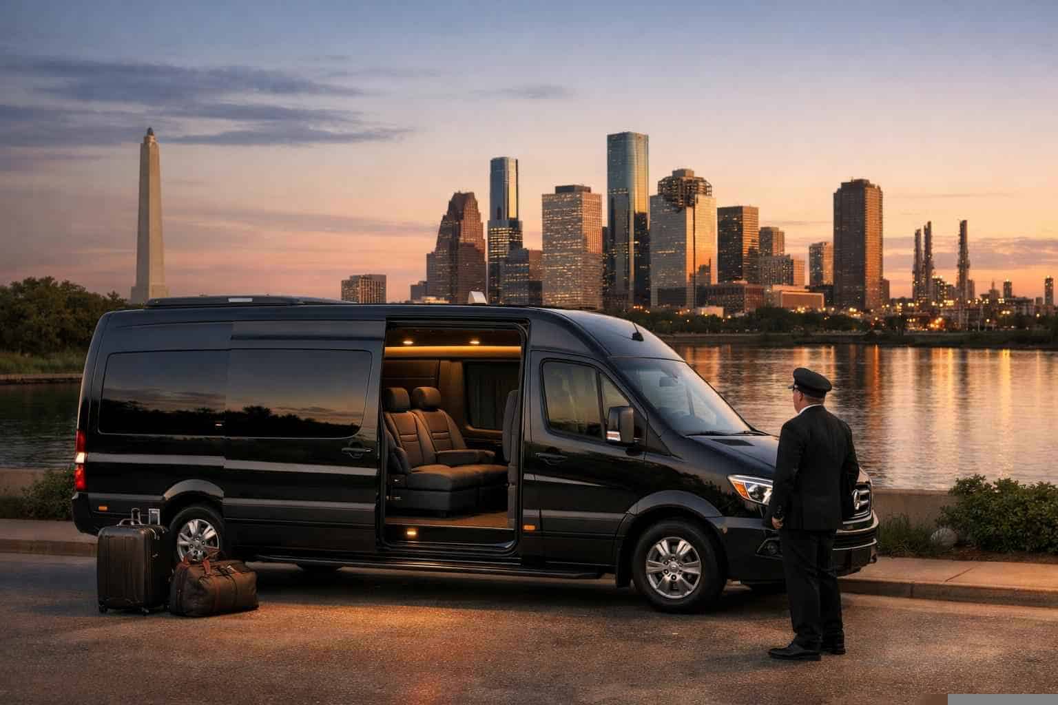 Passenger Van With Driver In Texas City Texas
