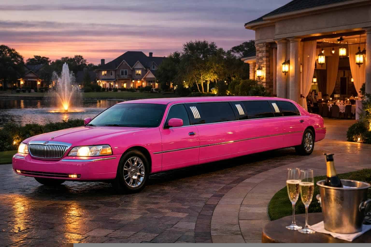 Pink Limo Rental Near Me Friendswood TX