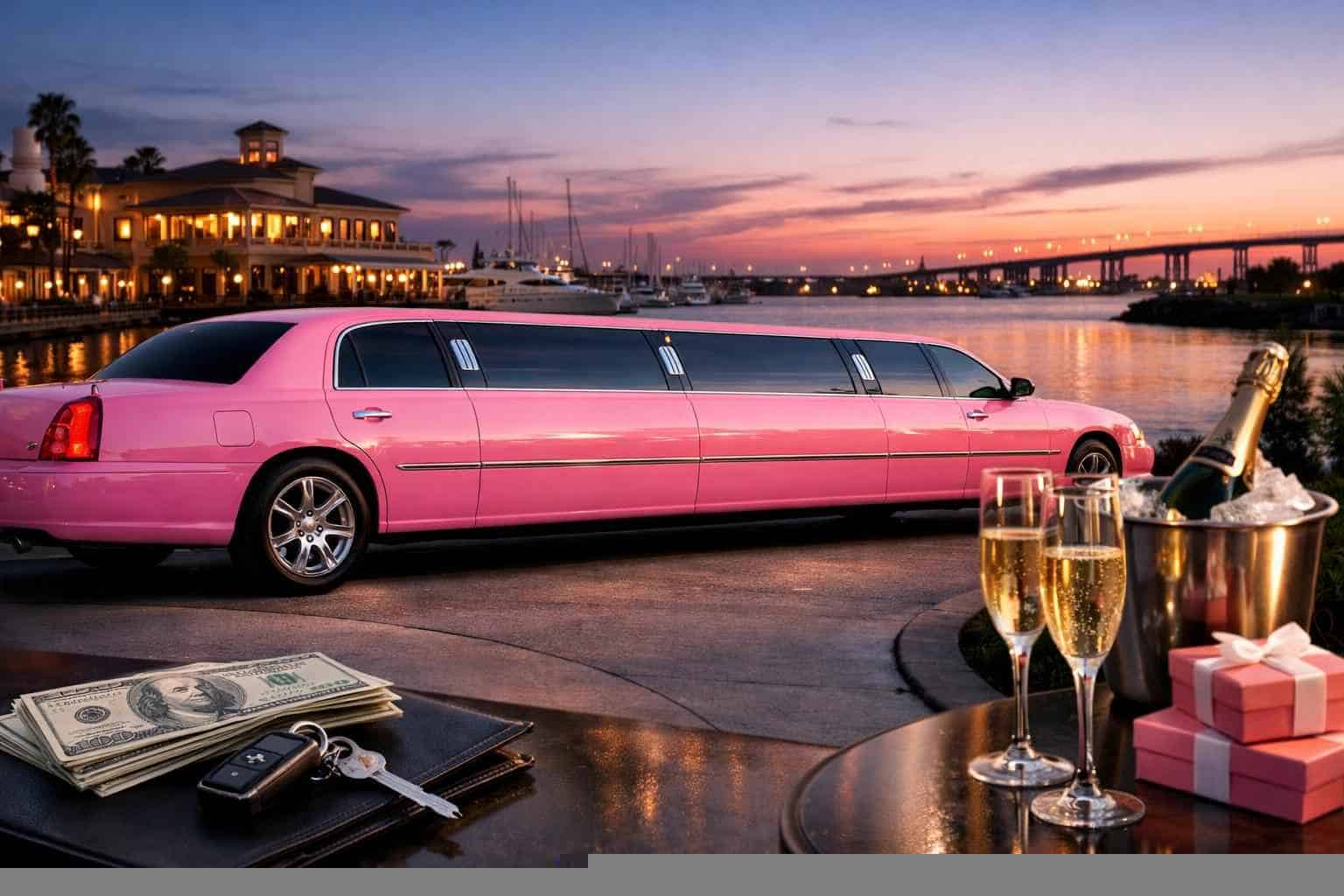 Pink Limo Rental Prices in La Porte TX