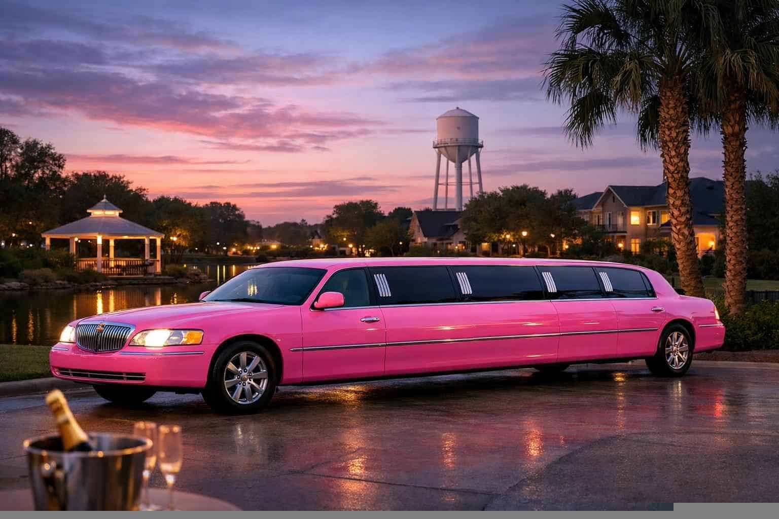 Pink Limousines in Friendswood Texas