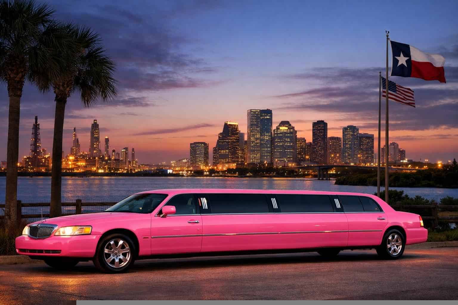 Pink Limousines in Texas City Texas
