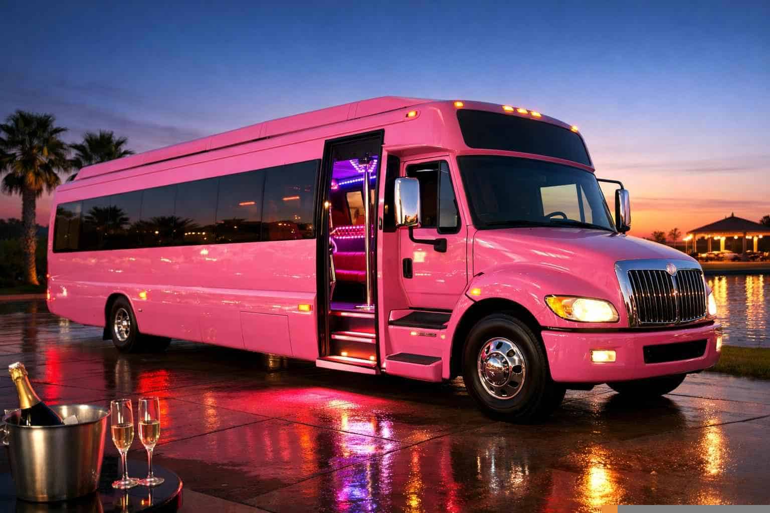 Pink Party Bus Rental Deer Park TX