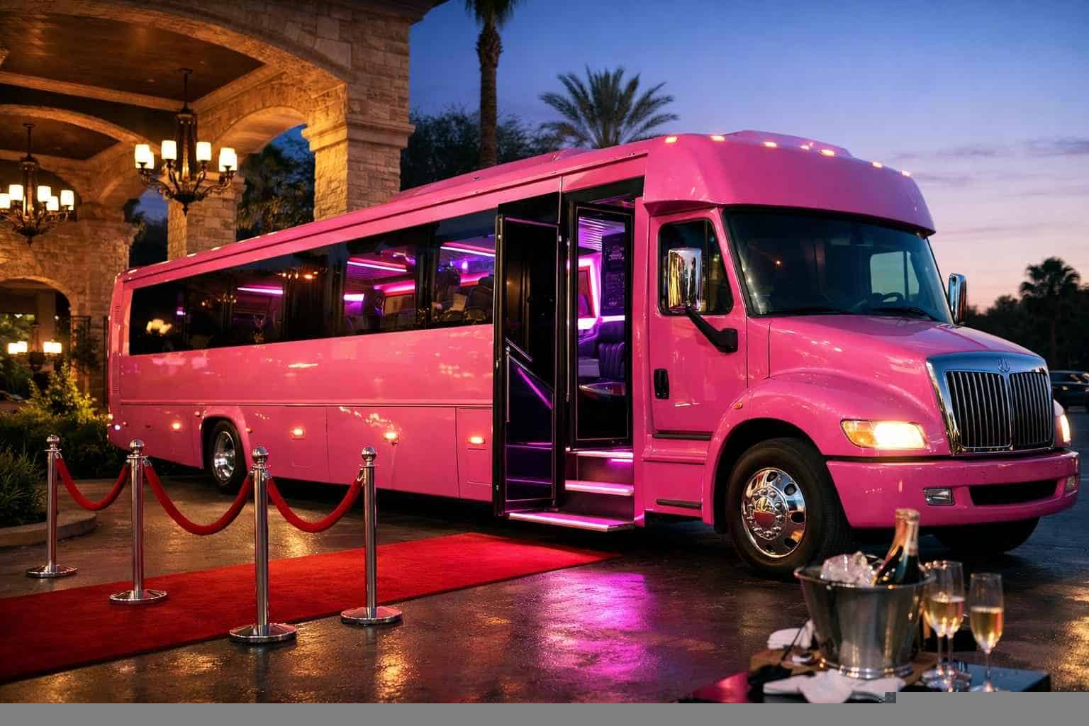 Pink Party Bus Rental Tomball TX