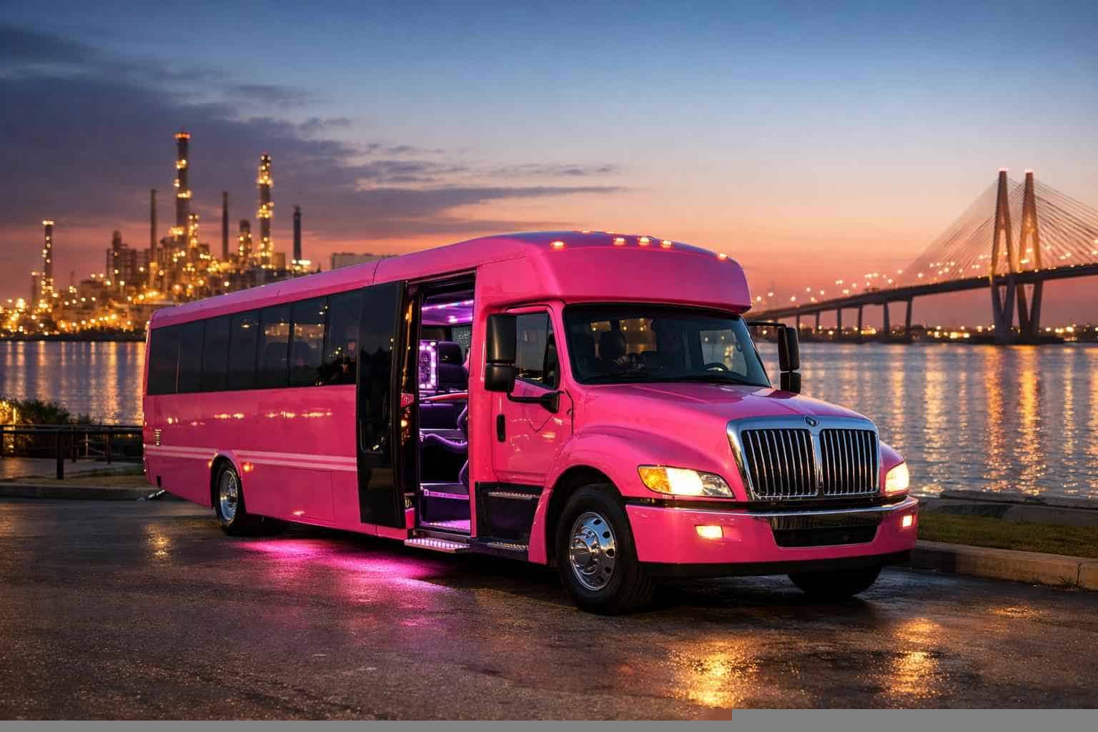 Pink Party Bus Service Texas City TX