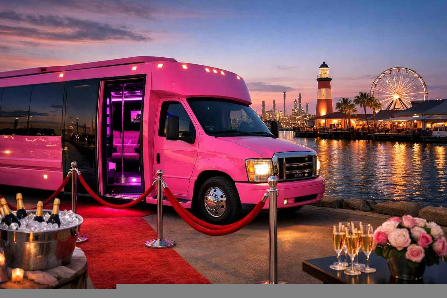 Pink Party Buses In La Porte Texas