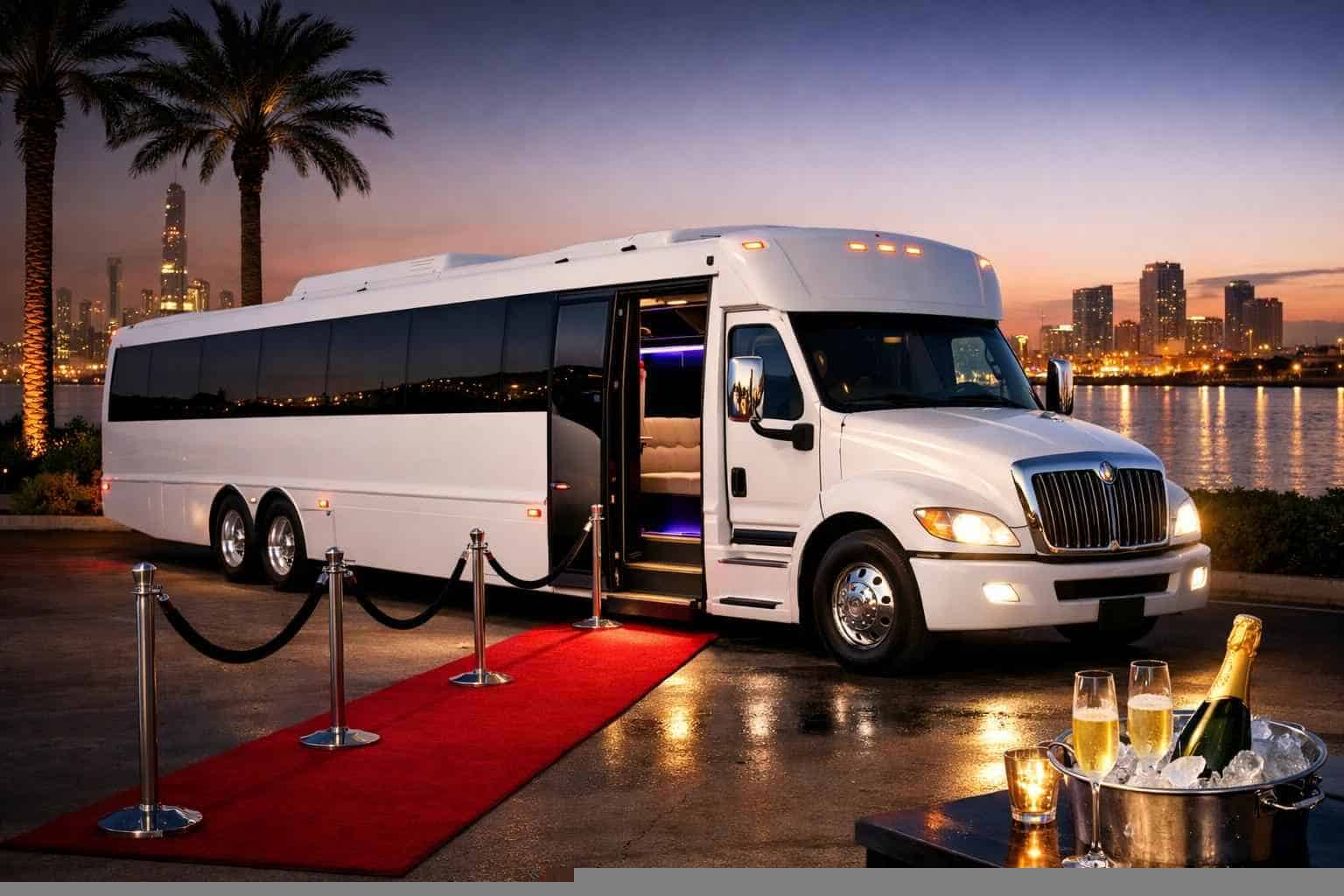 Texas City Texas White Party Bus Rental
