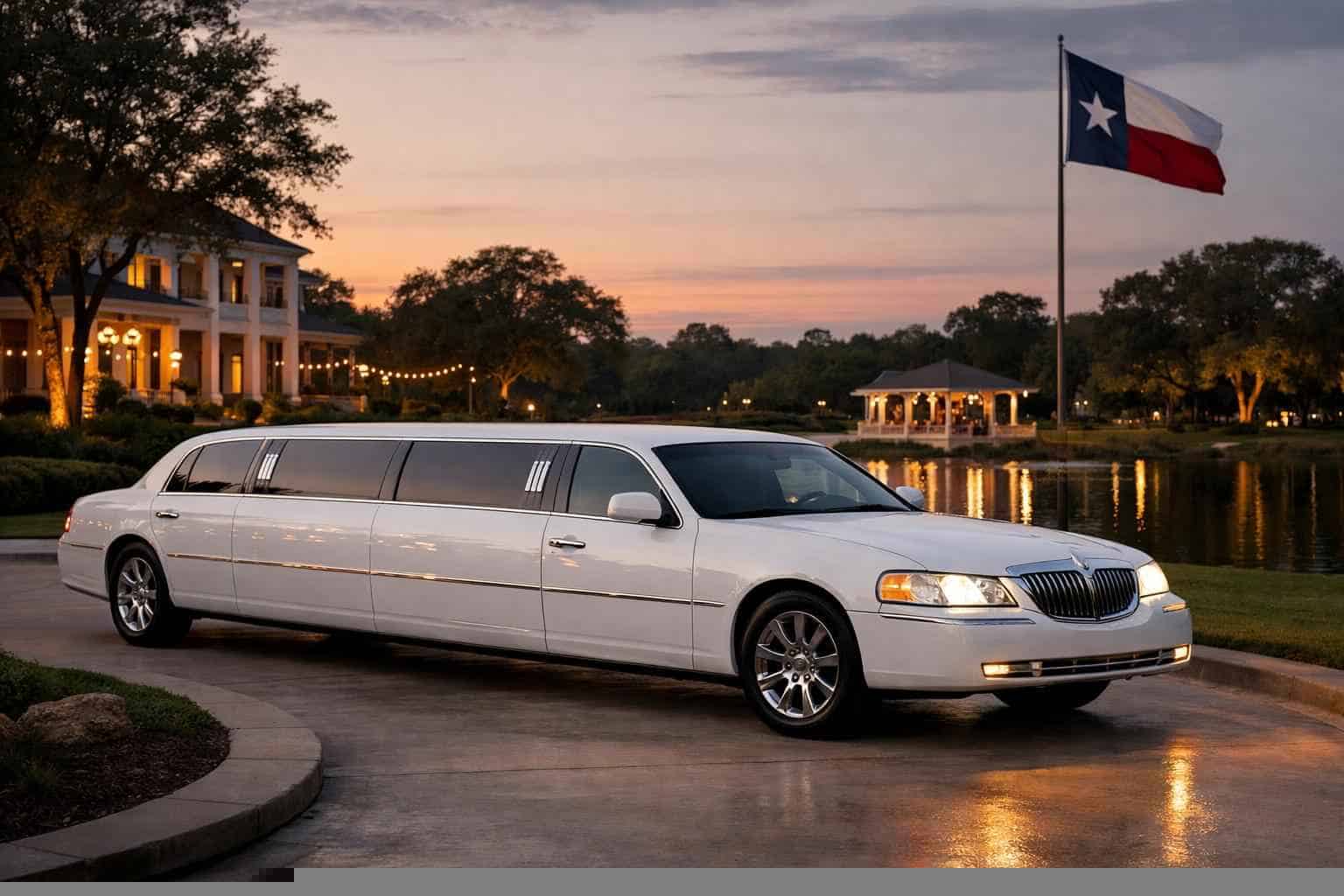 White Limo Rental In Friendswood Texas