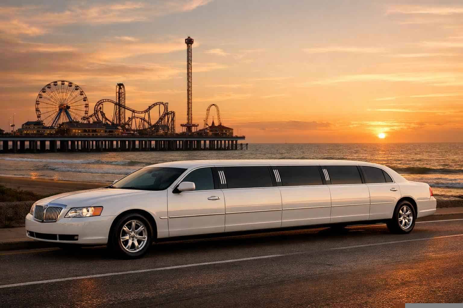 White Limo Rental in Galveston Texas