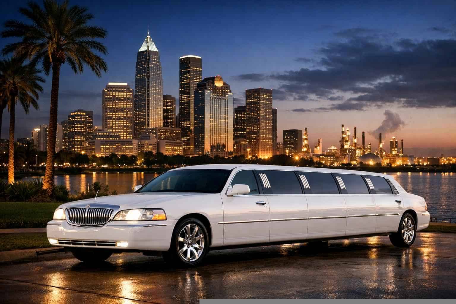 White Limo Rental in Texas City Texas