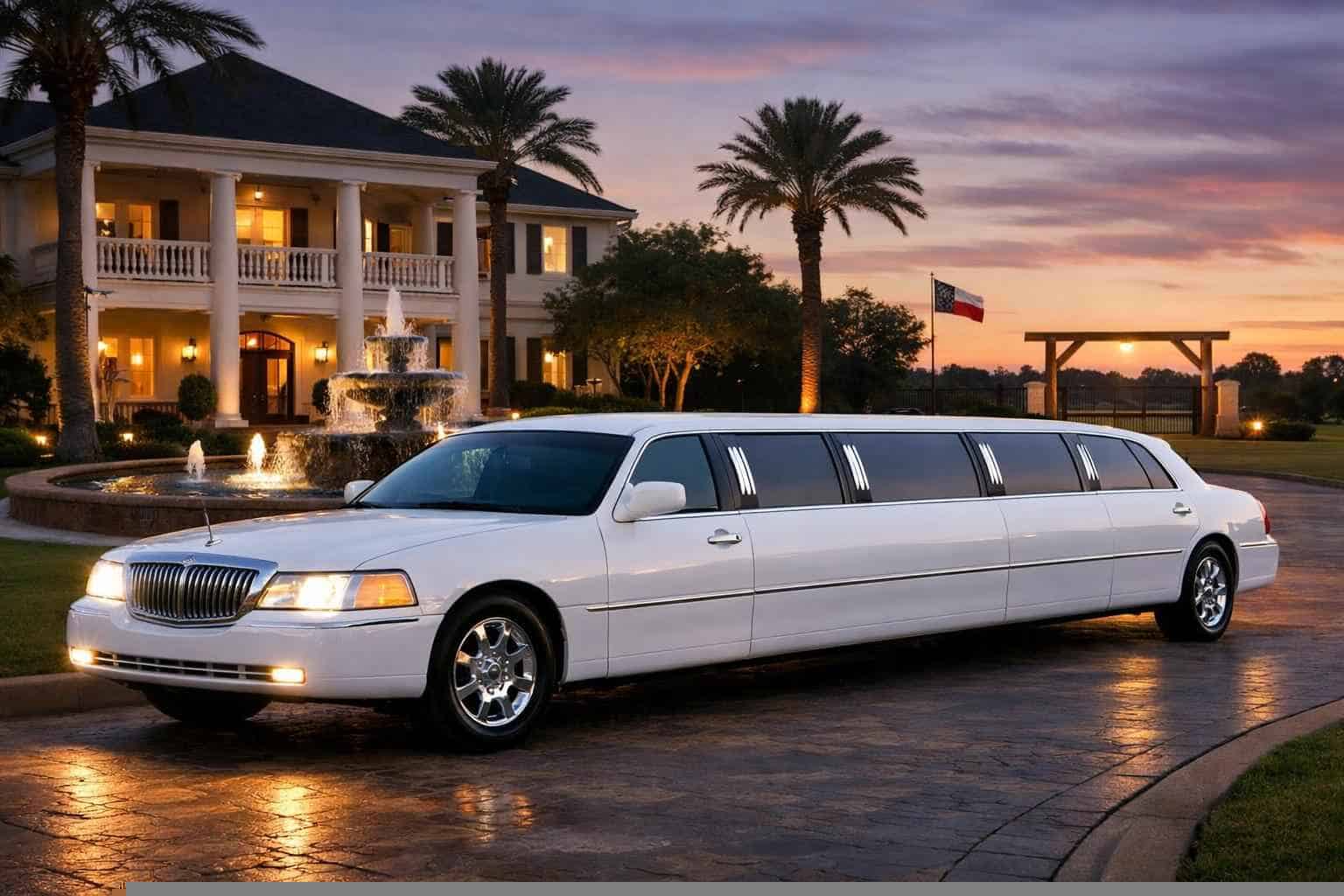 White Limo Rental in Tomball Texas