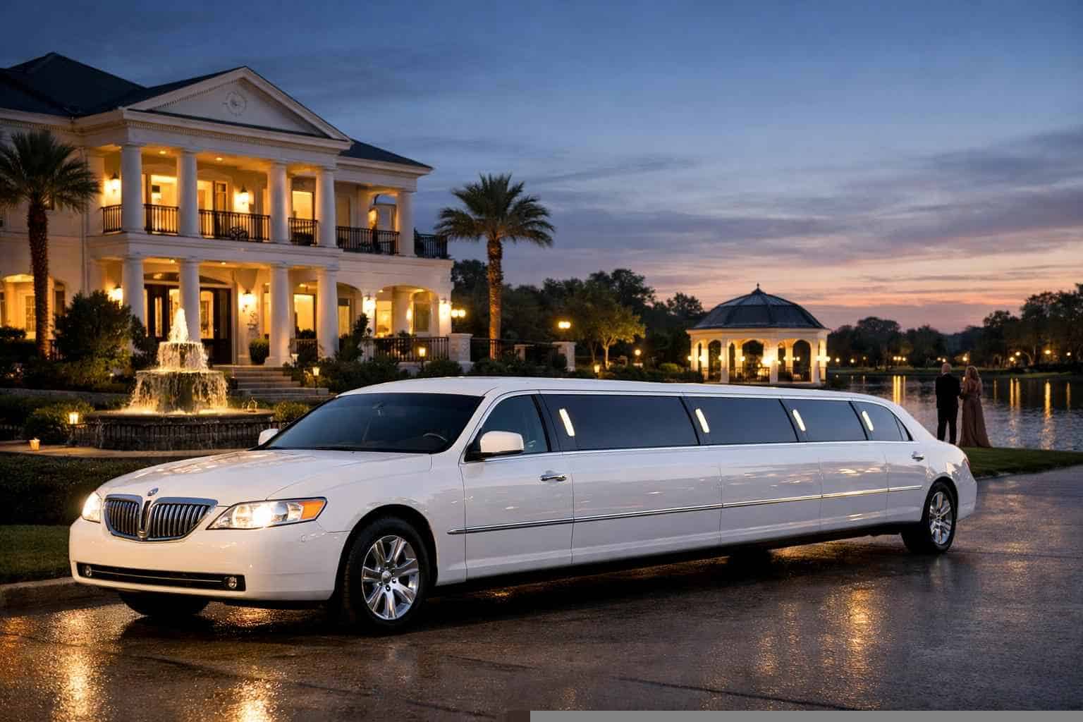 White Limo Rental Near Me Friendswood TX
