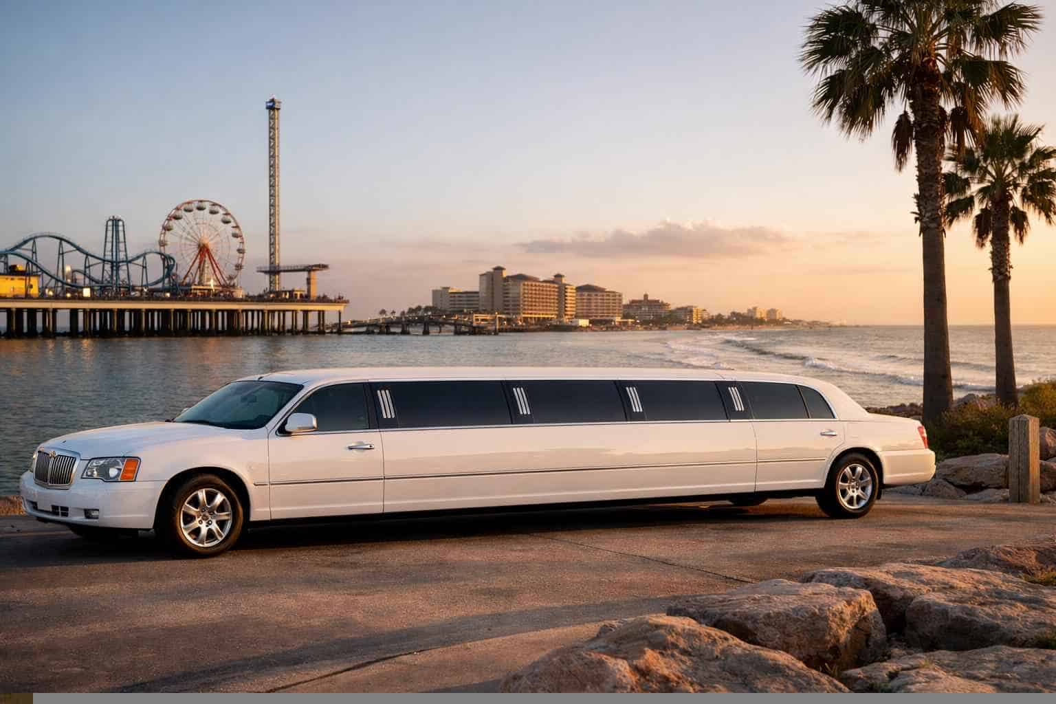 White Limo Rental Near Me Galveston TX