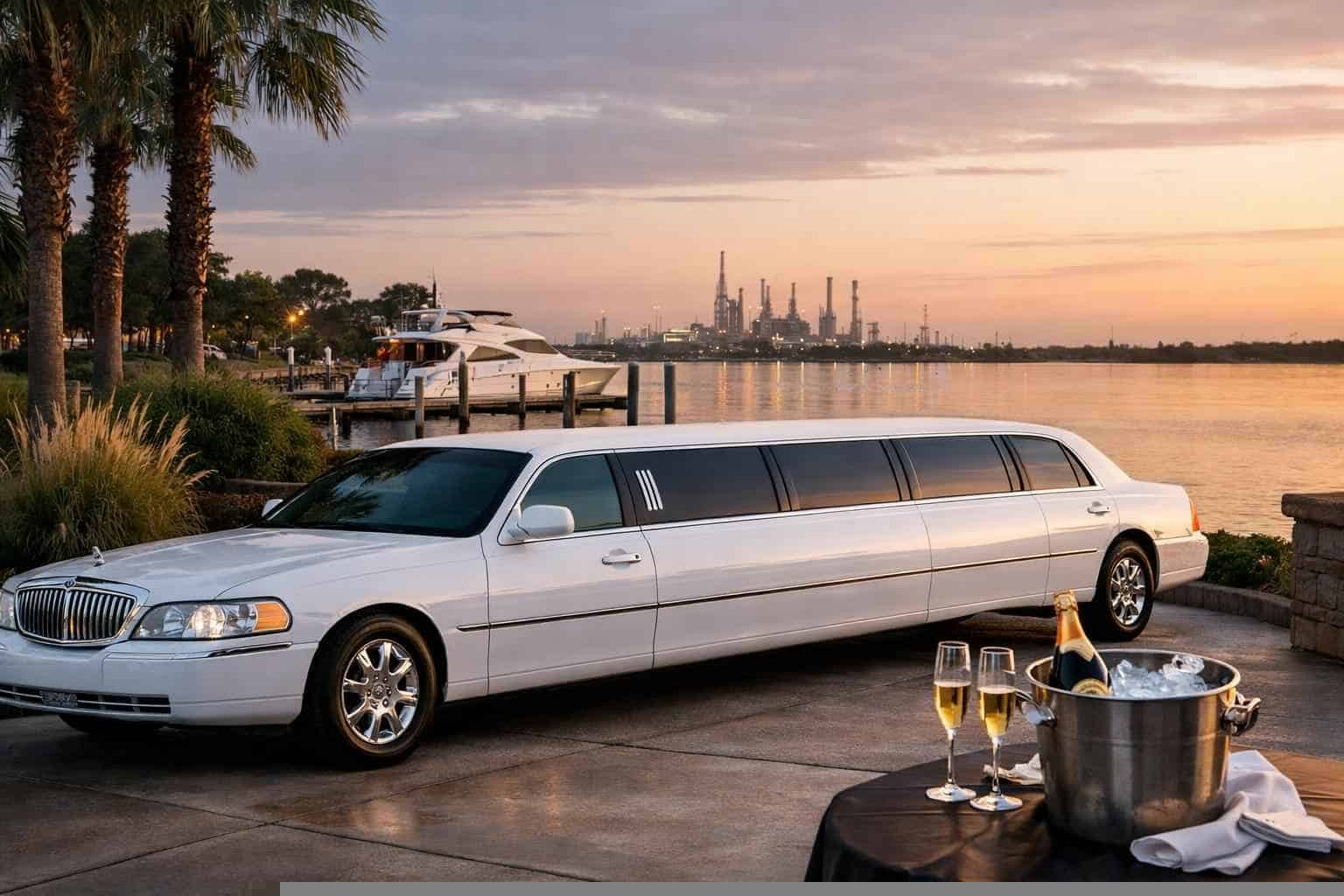 White Limo Rental Prices in La Porte TX