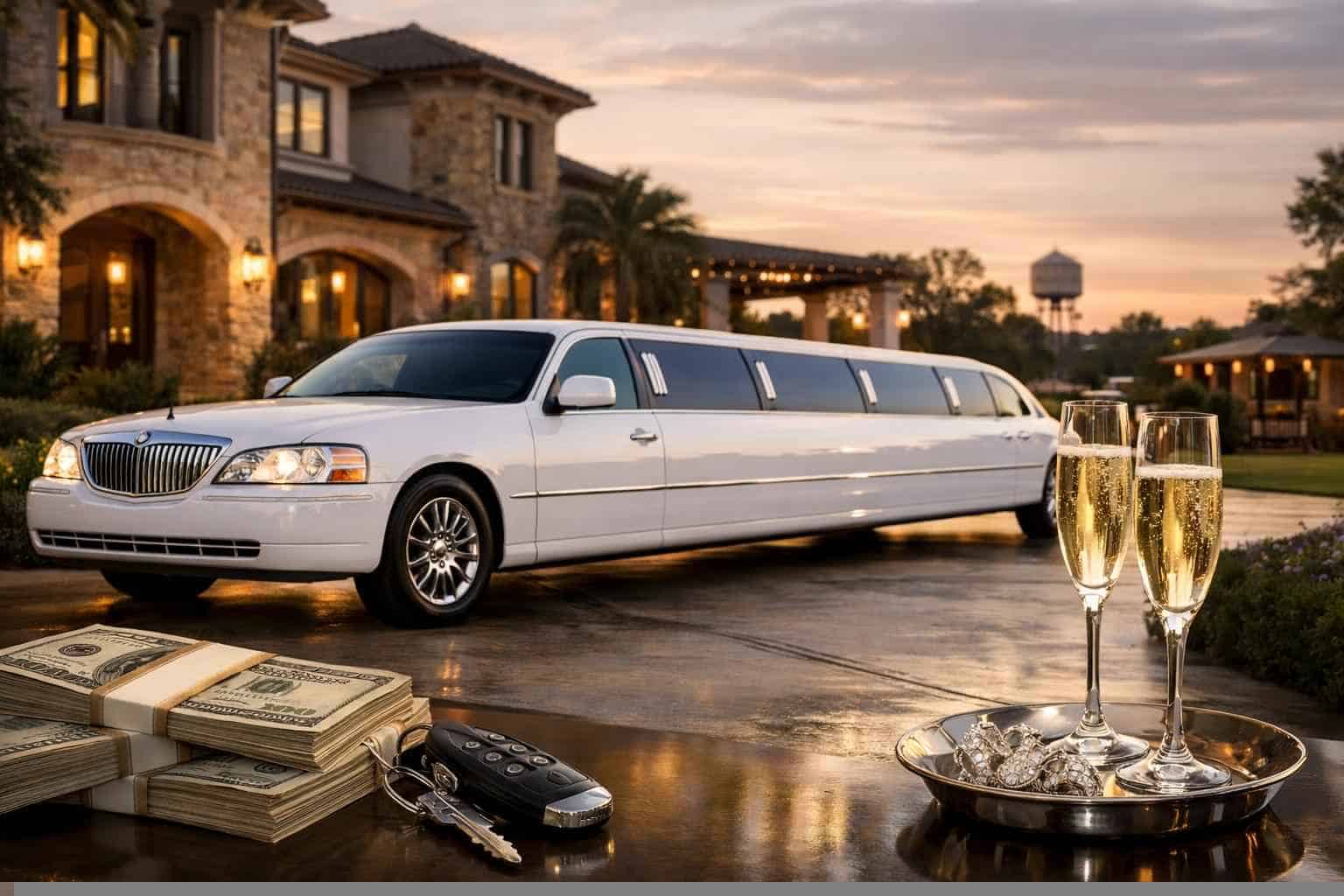 White Limo Rental Prices in Tomball TX