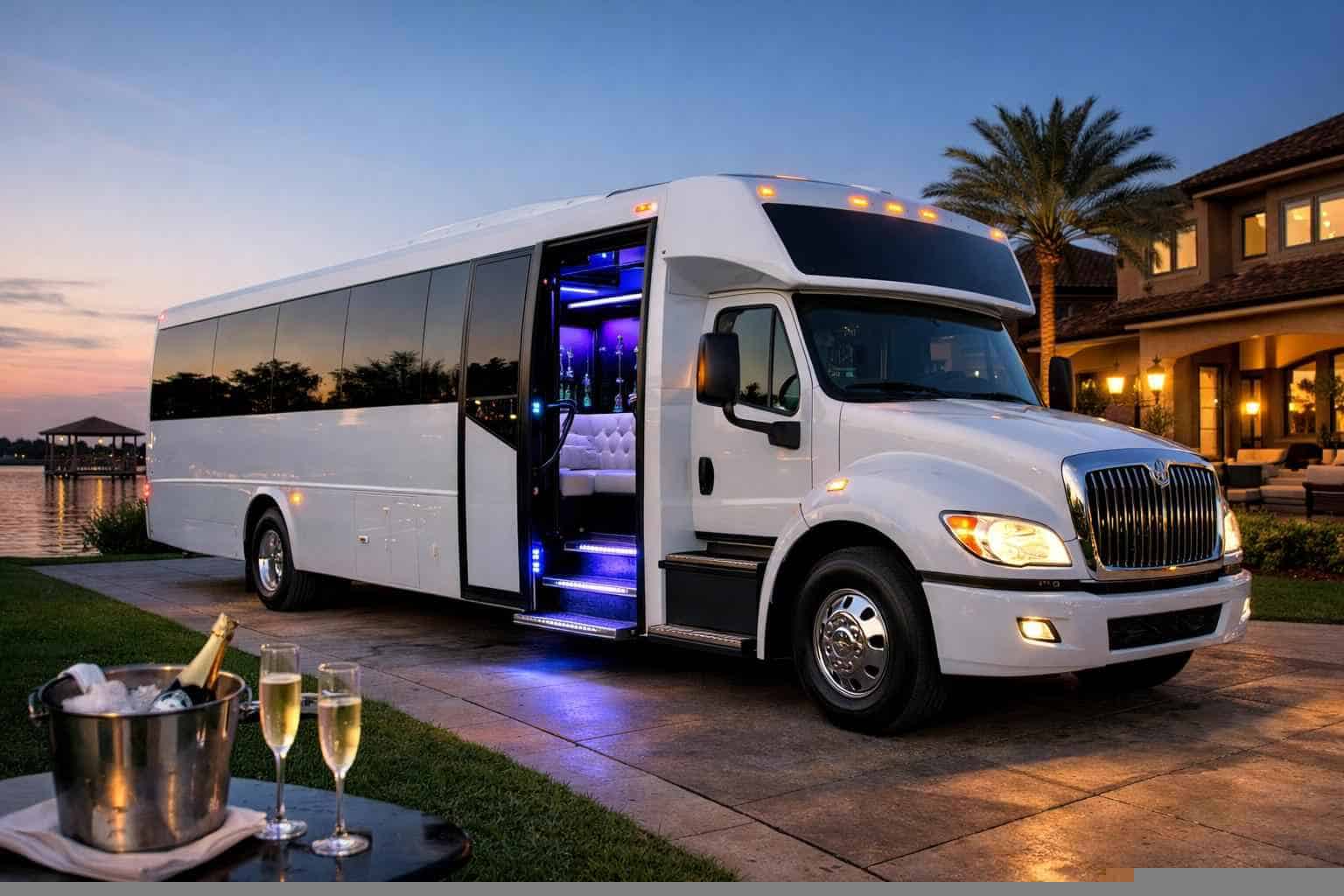 White Party Bus Rental Deer Park TX