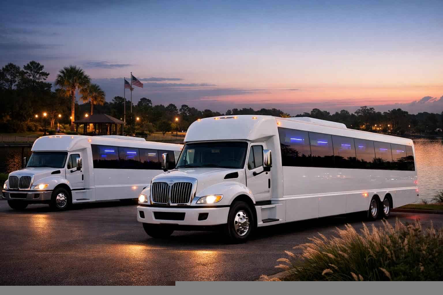 White Party Buses in Deer Park Texas